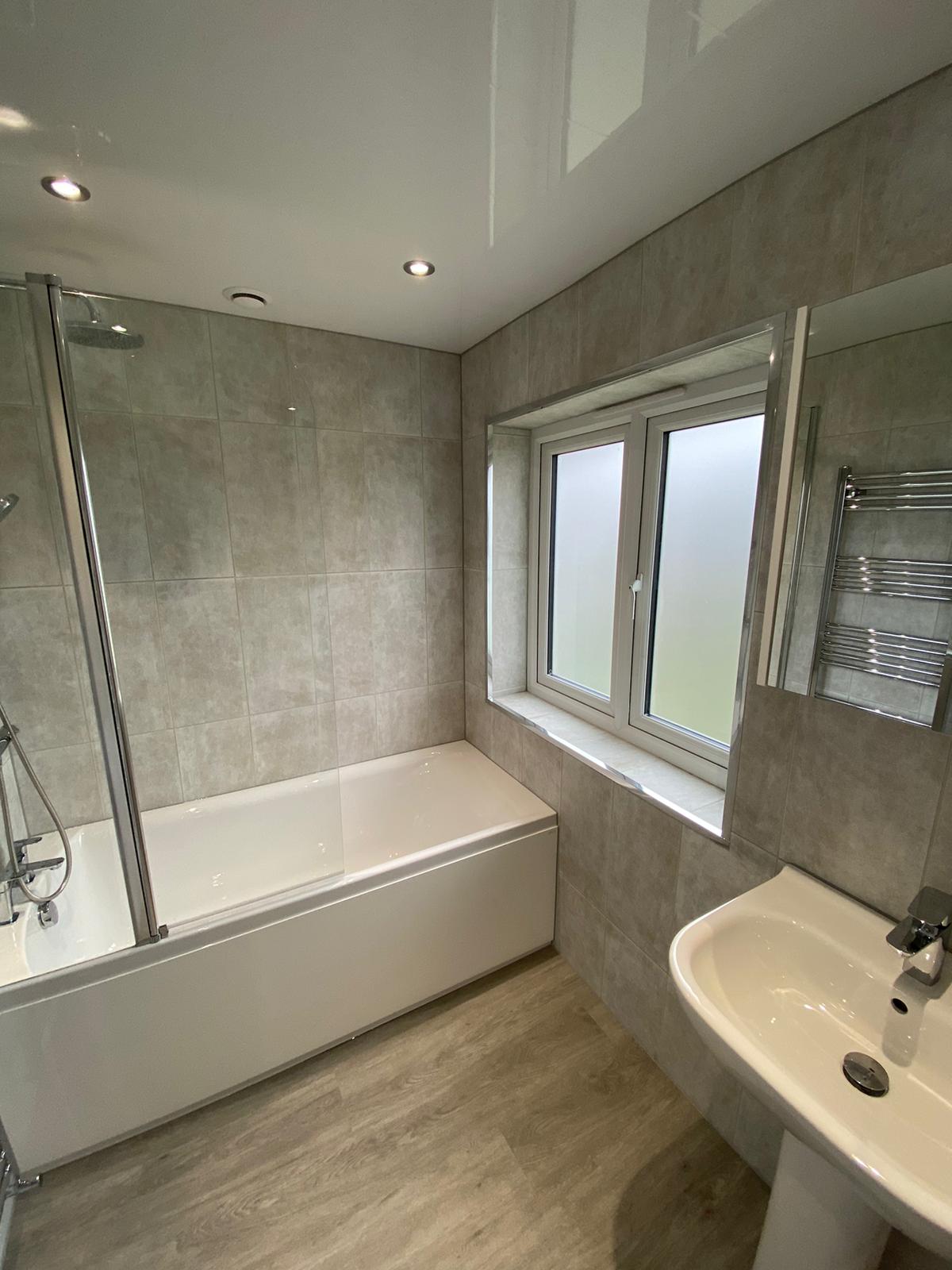 Traditional walk-in shower