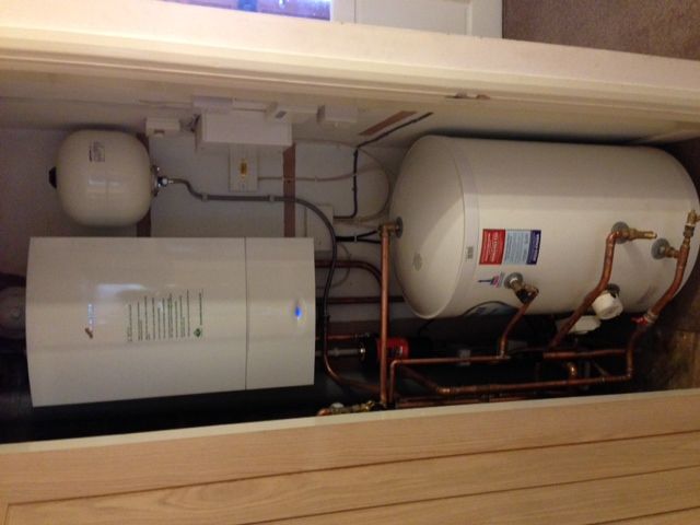 Combi boiler installation