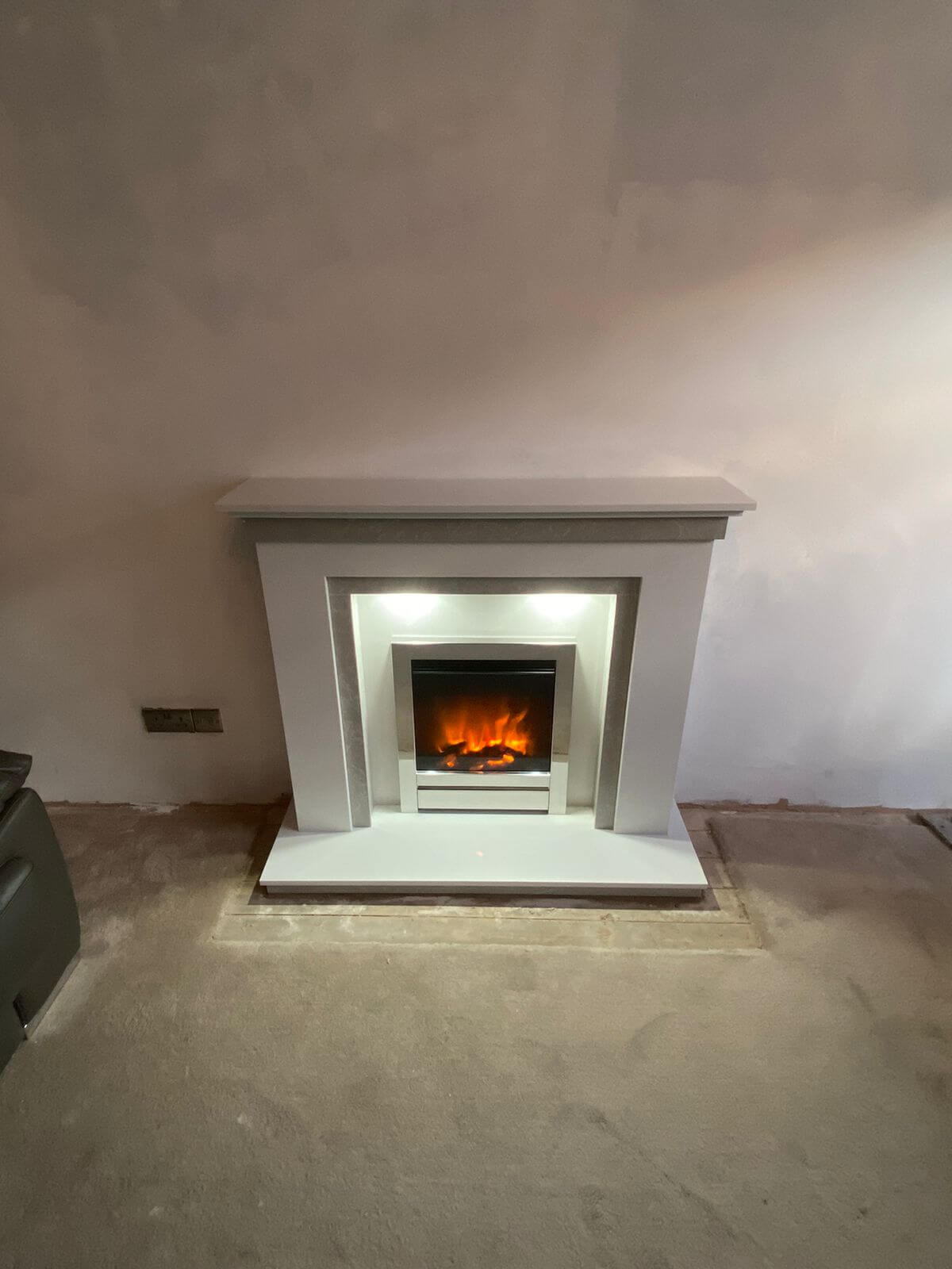 Inset gas fire fitting
