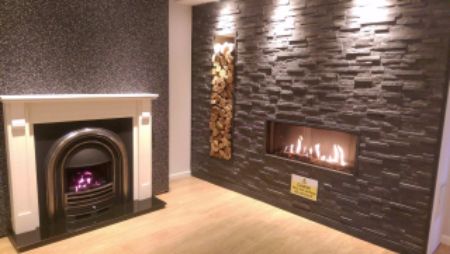 Traditional gas fire installation